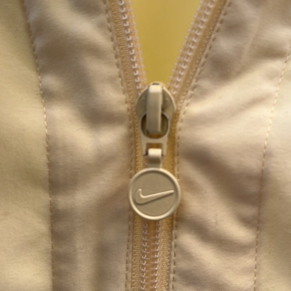 Nike Yellow Lightweight Windbreaker Full Zip Up Mock Neck Jacket Women s XL - Picture 16 of 16